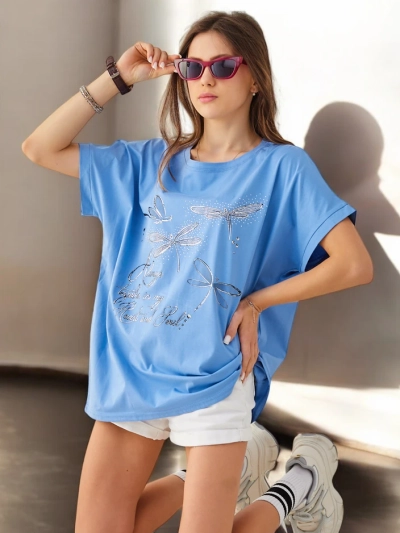 Royalfashion Women's cotton t-shirt with print