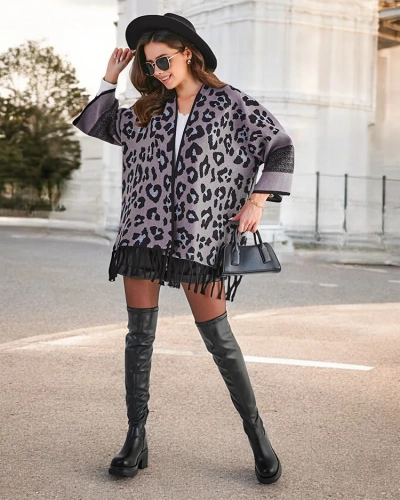 Женский пончо от Royalfashion с принтом