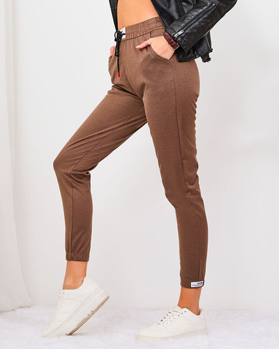 Royalfashion Brown women's striped sweatpants