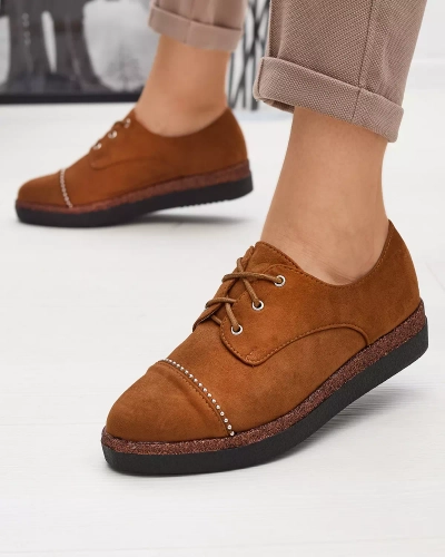 Women's camel low shoes Rilly - Footwear