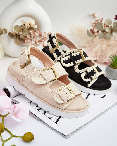 Royalfashion Sieviešu zamšādas sandales Lunnay eko