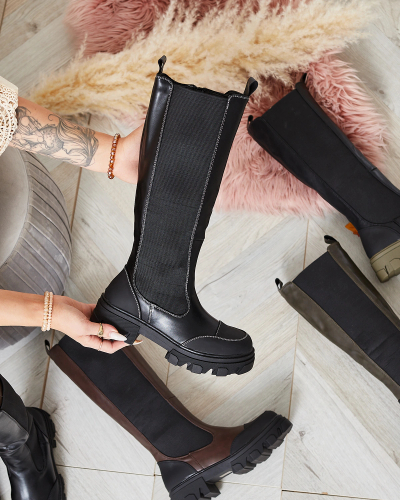 Royalfashion Women's mid-calf boots in black Blyss