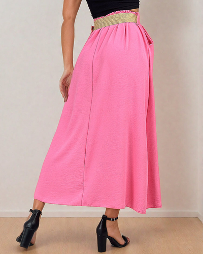 Royalfashion Women's midi skirt with belt