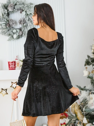 Royalfashion Women's dress with rhinestones