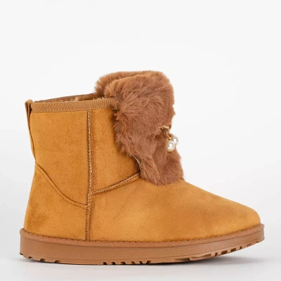 OUTLET Sieviešu kamieļu sniega zābaki ar dekoratīvu virsu Cioni- Shoes