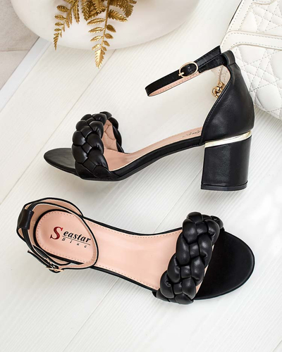 Black women's post sandals Marines - Footwear