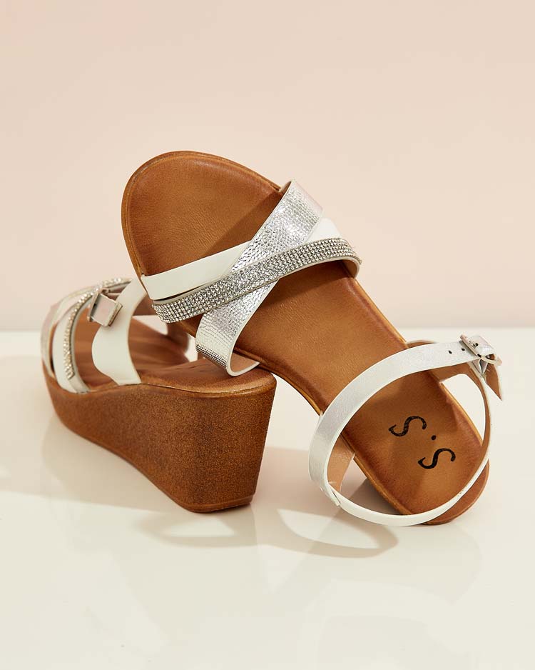 Royalfashion Women's sandals with zircons Bozi