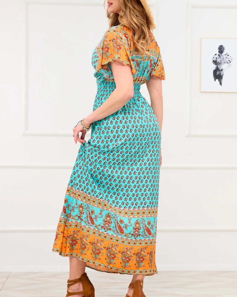 Blue summer maxi dress - Clothing