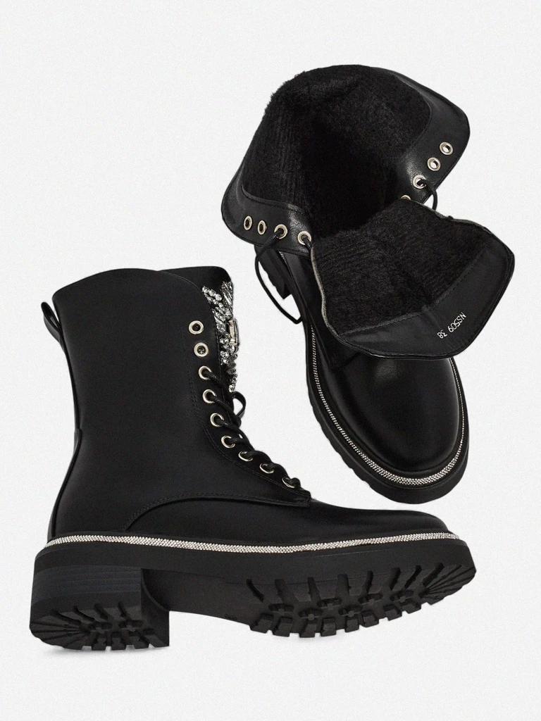 Botki Damskie eko skórzane Evinell