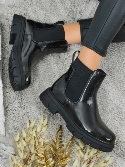 Oryss patent eco-leather ankle boots