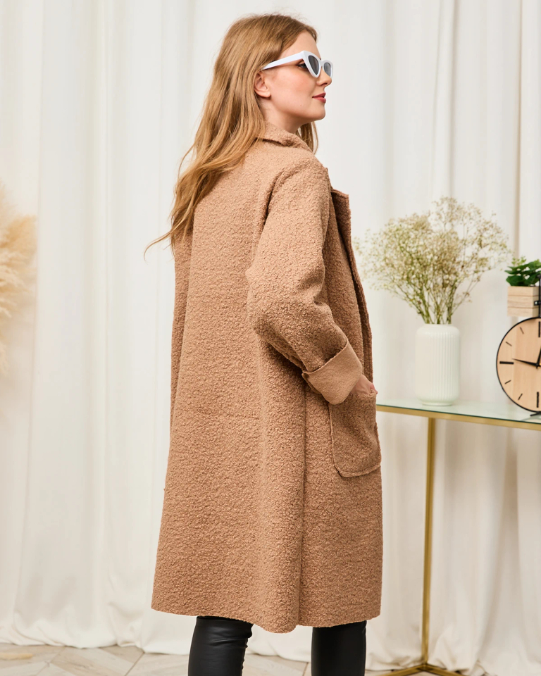 Royalfashion Light brown sheepskin women's coat