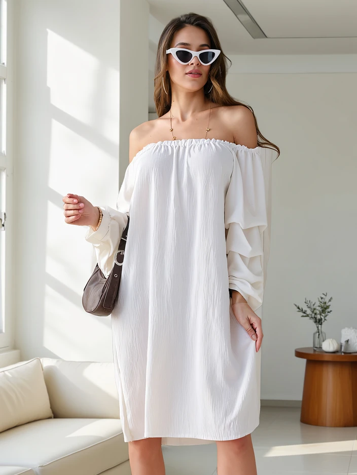 Royalfashion Smooth women's dress a la Spanish with ruffles