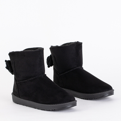 Women's Aurelia Black Flat Heel Boots