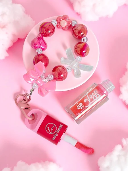 Lip gloss for children with bracelet Strawberry