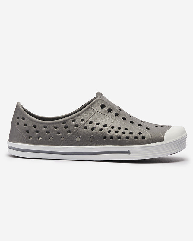 Серые ажурные детские резиновые кроссовки Jiteri - Обувь