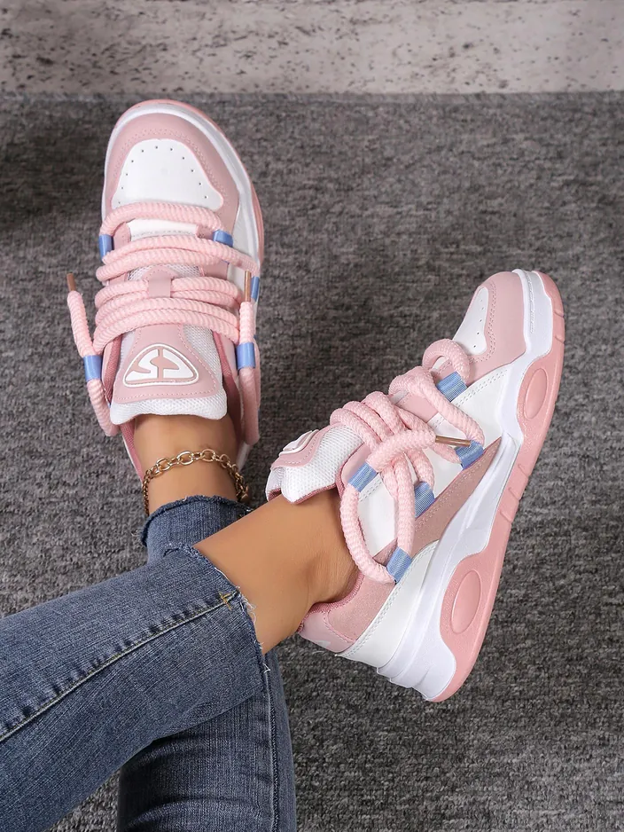 Royalfashion Women's sport sneakers with decorative laces Clesiv