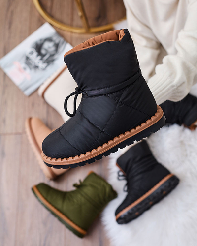 Royalfashion Women's slip-on snow boots in black Nevonsis