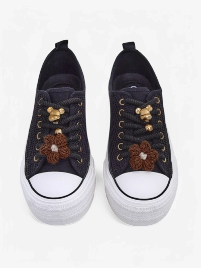 Royalfashion Sieviešu perforētās sporta kedas ar dekoriem Osdo