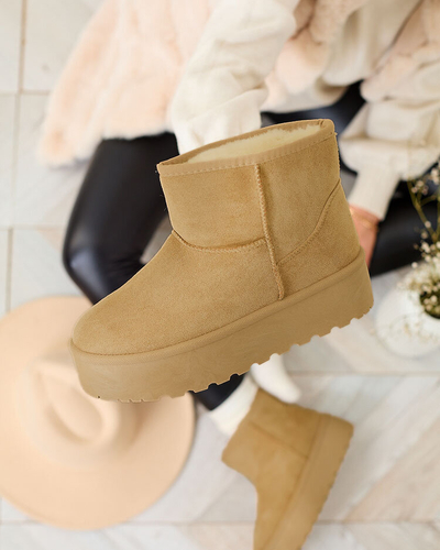 Royalfashion Light brown a'la platform women's snow boots Setolla