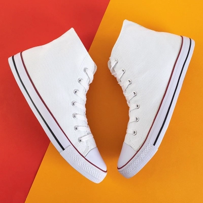 OUTLET Men's white high sneakers Huliwer - Footwear