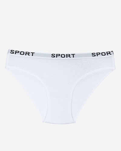 Women's white cotton panties - Underwear