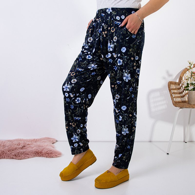 Patterned women's trousers PLUS SIZE - Clothing