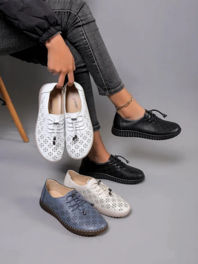 Royalfashion Women's Slip-On Aerated Shoes Goffies
