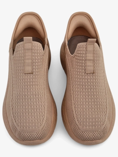 Women's Selene Beige slip-ons - comfortable flat-heeled sneakers