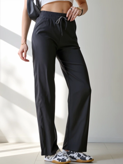 Royalfashion Platas sieviešu bikses, kas izgatavotas no kokvilnas auduma