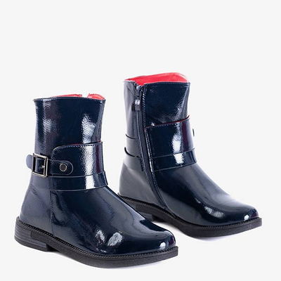 Children's navy blue boots Miusu - Footwear