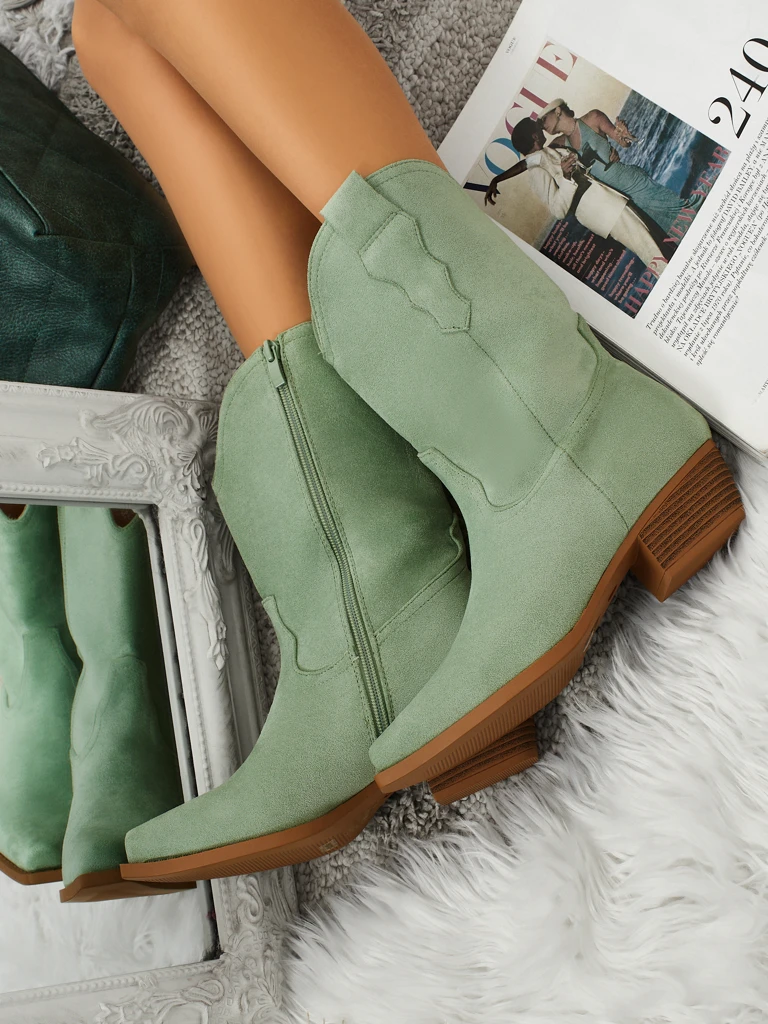 Женские ковбойские ботинки из эко-замши SpireHush