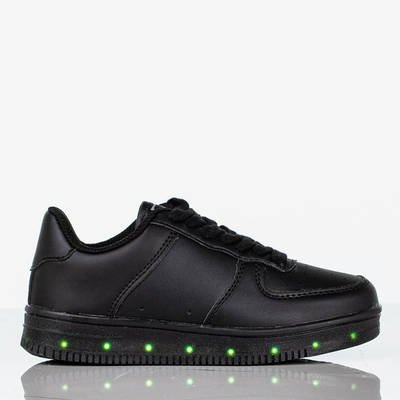 Black shiny LED Collt children's shoes - Footwear 1