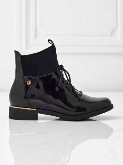 Patent Lace-up Women's Ankle Boots Avoria