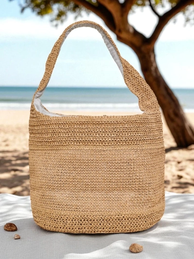 Royalfashion Large women's straw bag Marella Natura