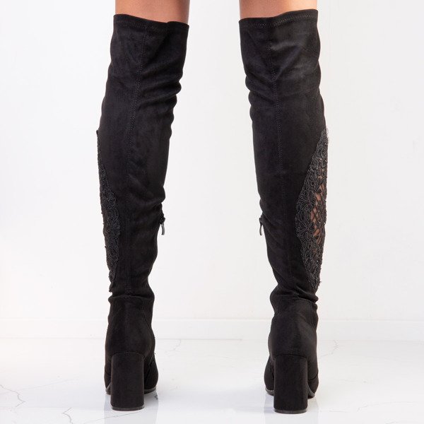 Black boots on a high post Marletto - Footwear