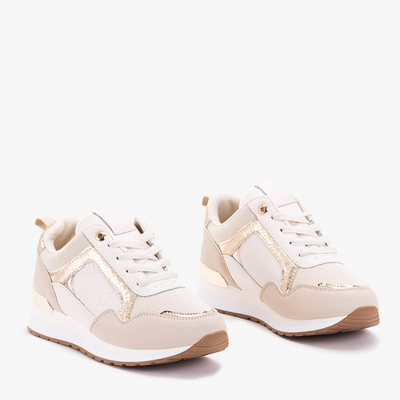 Beige women's sports shoes Nakobi - Footwear