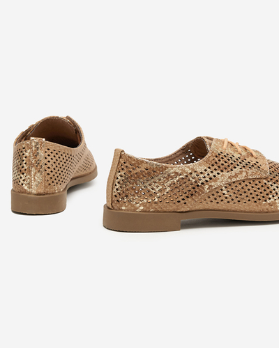 Brown women's openwork half shoes Kotniso - Footwear
