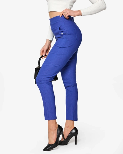 Zilas sieviešu tegingu bikses PLUS SIZE- Apģērbi