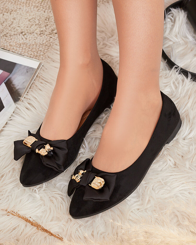 Royalfashion Women's ballerinas pointed toe with bow Retripo