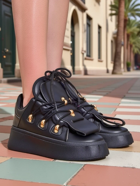 Royalfashion Sieviešu Sneakeri ar Dekoratīvo Valodiņu Domatori