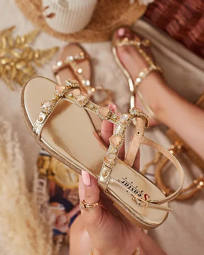 Royalfashion Sieviešu sandales Selina ar cirkoniem