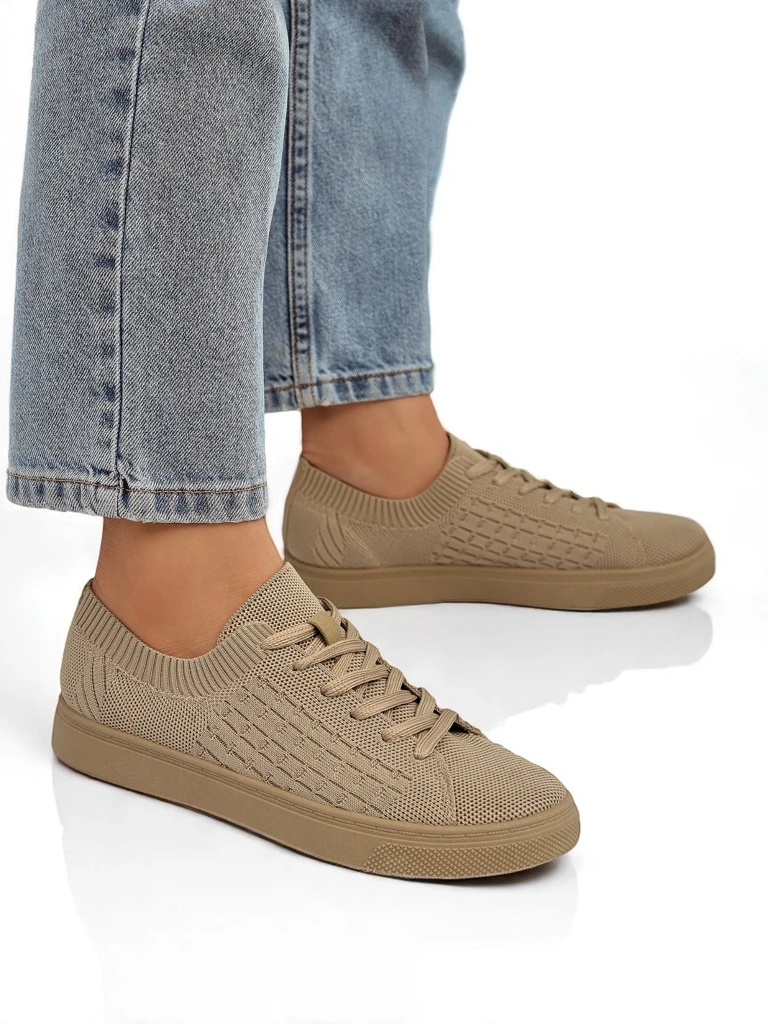 Royalfashion Livia Classico Jasny Brazowy Trivium Sneakers Lavantes Tkanina