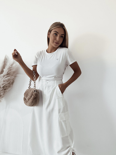 Royalfashion sieviešu midi svārki ar kabatām