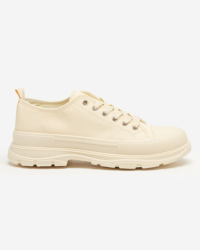 OUTLET Beige women's sports sneakers Ohema - Footwear