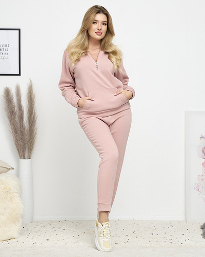 Pink women's insulated tracksuit set - Clothing