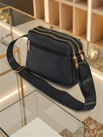 Small women's eco-leather handbag Ebony Glow