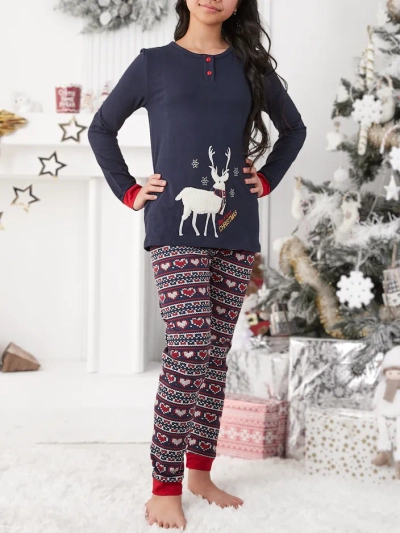 Royalfashion Christmas cotton children's pajama with polar reindeer