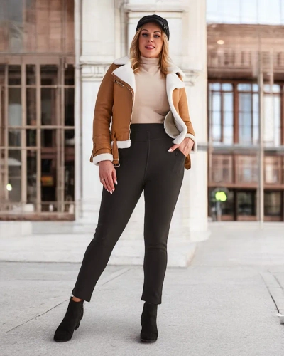 Royalfashion Sieviešu siltinātas trekinga bikses PLUS SIZE