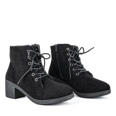 Black ankle boots on a higher post Nemesis - Footwear