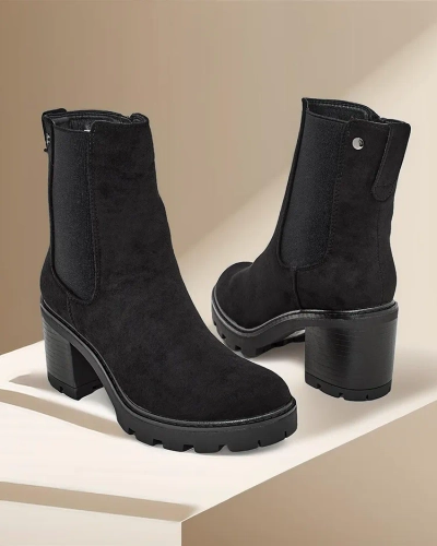 Royalfashion Eko-suede women's ankle boots on a post Weggis